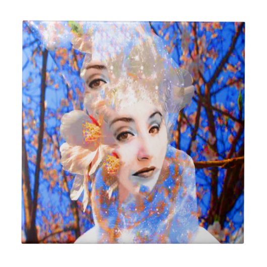 Bloemmetamorfose Tegeltje (Voorkant)