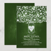 Bloemmetselaar Jar rustiek groen vrijgezellenfeest Kaart (Voorkant / Achterkant)