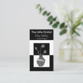 Bloemminimalistische bloemen in een vaas visitekaartje (Staand voorkant)