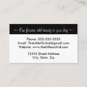 Bloemminimalistische bloemen in een vaas visitekaartje (Achterkant)