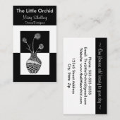 Bloemminimalistische bloemen in een vaas visitekaartje (Voorkant / Achterkant)