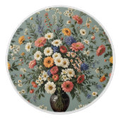 Bloemmix in een vaas keramische knop (Voorkant)