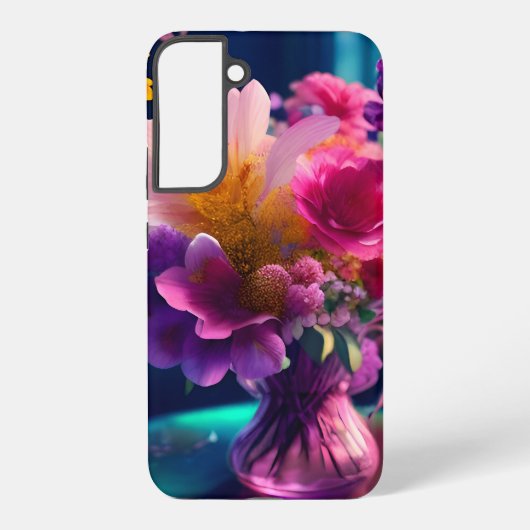 Bloemmix vaas 1 samsung galaxy hoesje (Achterkant)