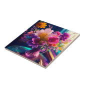 Bloemmix vaas 1 tegeltje (Zijkant)