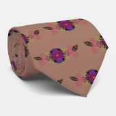 Bloemmocha mousse stropdas (Opgerold)