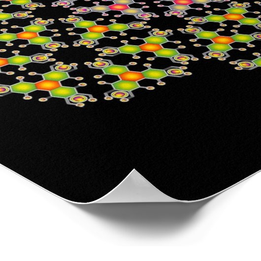 Bloemmolecule Poster (Hoek)