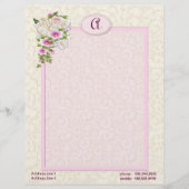 Bloemmonogram - Aanpassen Briefhoofd (Voorkant)
