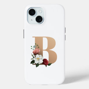 bloemmonogram B, iPhone 15 Case