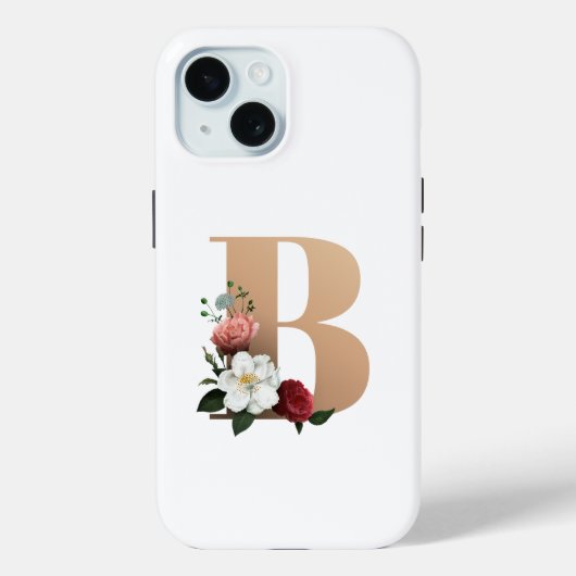 bloemmonogram B, Case-Mate iPhone Case (Achterkant)