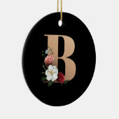 bloemmonogram B Keramisch Ornament (Rechts)