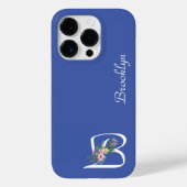 Bloemmonogram B Pensionering Case-Mate iPhone Case (Achterkant)
