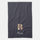 bloemmonogram B SJABLOON Theedoek (Verticaal)