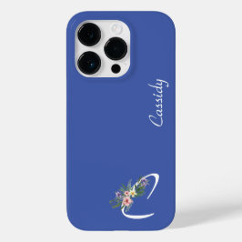 Bloemmonogram c Pensionering Case-Mate iPhone 14 Pro Hoesje