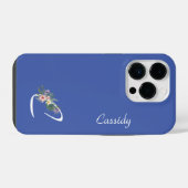 Bloemmonogram c Pensionering iPhone Hoesje (Achterkant horizontaal)