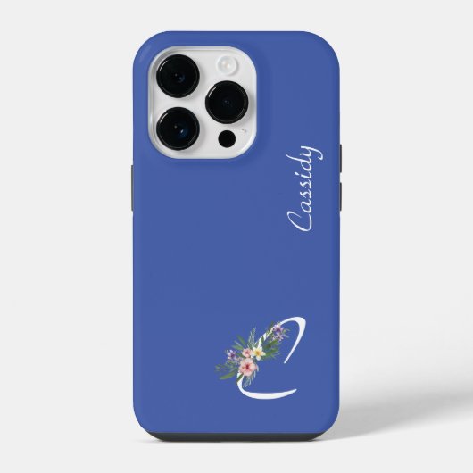 Bloemmonogram c Pensionering iPhone Hoesje (Achterkant)