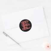 Bloemmonogram E Ronde Sticker (Envelop)