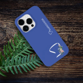 Bloemmonogram F Pensionering Case-Mate iPhone 14 Pro Hoesje