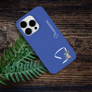 Bloemmonogram F Pensionering Case-Mate iPhone 14 Pro Hoesje