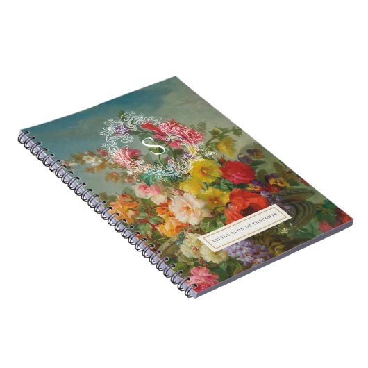  bloemmonogram gepersonaliseerd Notitieboek (Rechterzijde)