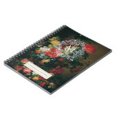 bloemmonogram gepersonaliseerd Notitieboek (Linkerzijde)