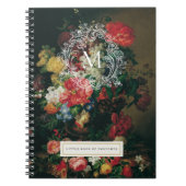 bloemmonogram gepersonaliseerd Notitieboek (Voorkant)