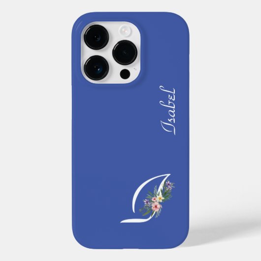 Bloemmonogram I Pensioen Case-Mate iPhone Case (Achterkant)