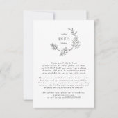 Bloemmonogram krans bruiloft digitale behuizing kaart (Voorkant)