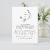 Bloemmonogram krans bruiloft digitale behuizing kaart (Staand voorkant)