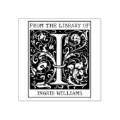 bloemmonogram letter I uit de bibliotheek Rubberstempel (Afrduk)