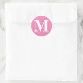  bloemmonogram - letter M Ronde Sticker (Tas)