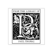 bloemmonogram letter P uit de bibliotheek Rubberstempel (Afrduk)
