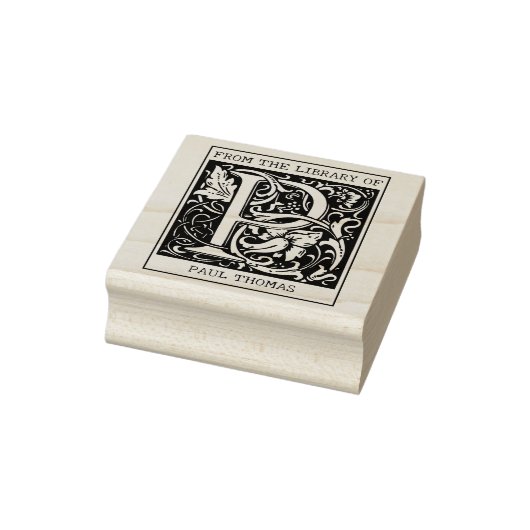  bloemmonogram letter P uit de bibliotheek Rubberstempel (Stempel)