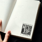  bloemmonogram letter P uit de bibliotheek Rubberstempel