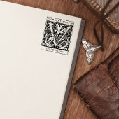 Bloemmonogram Letter V uit de bibliotheek Rubberstempel