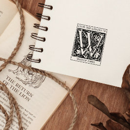  Bloemmonogram Letter W Uit De Bibliotheek Rubberstempel