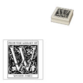  Bloemmonogram Letter W Uit De Bibliotheek Rubberstempel (Gestempeld)