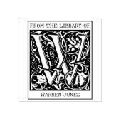  Bloemmonogram Letter W Uit De Bibliotheek Rubberstempel (Afrduk)