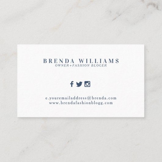  bloemmonogram letters visitekaartje (Achterkant)