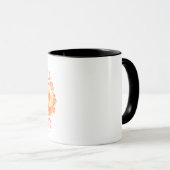 Bloemmonogram Mok – Elegante letter m Koffiebeker (Voorkant rechts)
