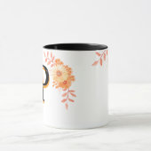 Bloemmonogram Mok – Elegante letter P koffiebeker (Midden)