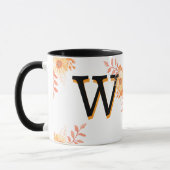 Bloemmonogram Mok – Elegante letter W-writ u naam (Links)