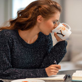 Bloemmonogram Mok – Elegante letter Y-writ u naam