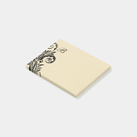 Bloemmonogram Post Notes (Schuin)