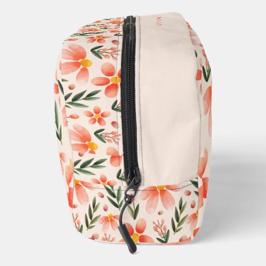 bloemmonogram | Roze & perzik Toilettasje (Rechts)