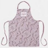 Bloemmonogram Schort – gepersonaliseerd (Voorkant)