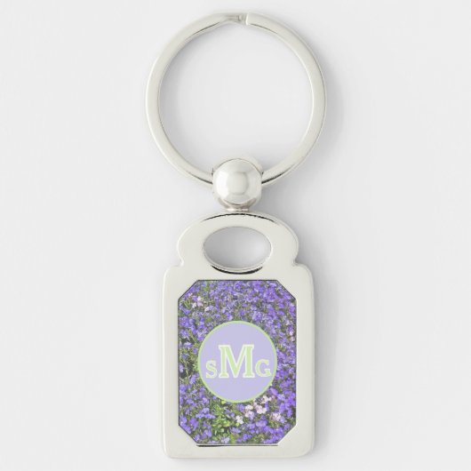 BLOEMMONOGRAM SLEUTELRING SLEUTELHANGER (Voorkant)