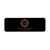  Bloemmonogram Trouwsigaar Band Label (Voorkant)