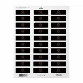  Bloemmonogram Trouwsigaar Band Label (Full Sheet)