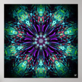 Bloemmonsters schild v1 - patroonpareidolia poster (Voorkant)