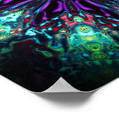 Bloemmonsters schild v2 - patroonpareidolia poster (Hoek)